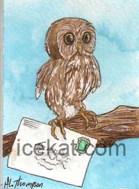 owl ACEO by IceKat