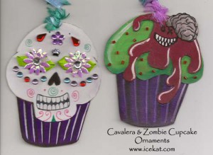 Cavalera & Zombie Cupcake Ornaments