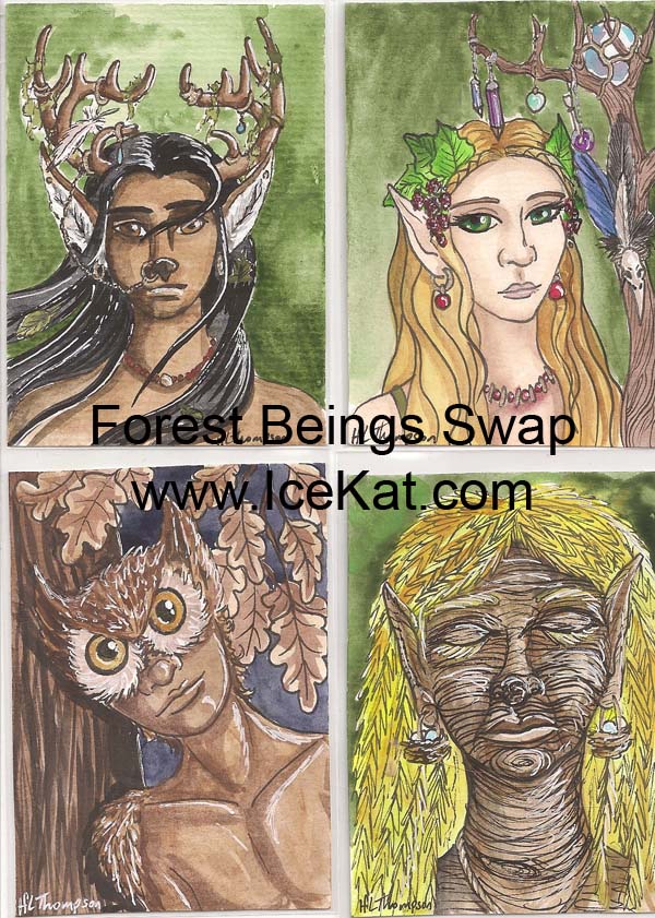 People of the Forest Swap cards by IceKat