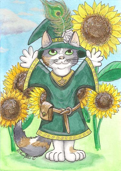 Midsummer Witch Cat by IceKat