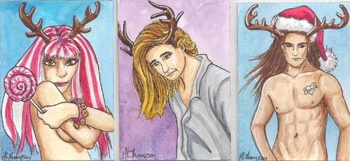 Antler People ATCs for Sal by IceKat