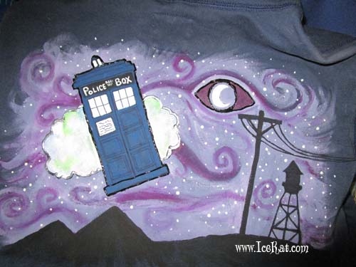 Doctor Who/Welcome to Night Vale mashup hoodie by IceKat