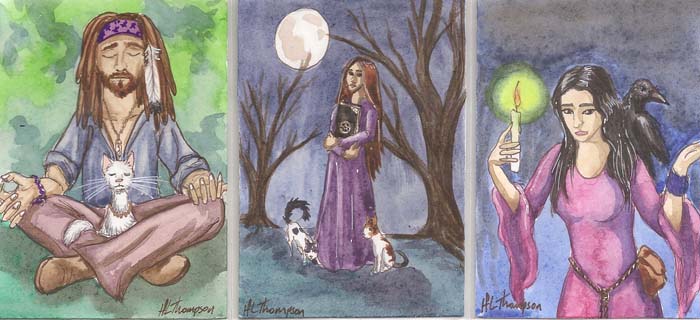 Witches and Their Familiars by IceKat