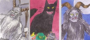 Krampus and Yule cat