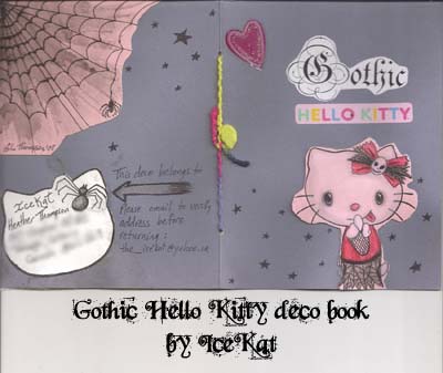 Gothic Hello Kitty deco book