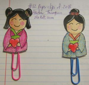 Feb Paperclips Kimono Girls